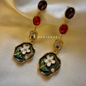 Ruby Enchanted Garden Earrings