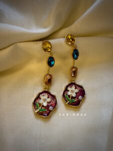 Ruby Scarlet Bloom Earrings