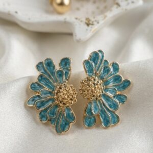 Azure Daisy Earrings
