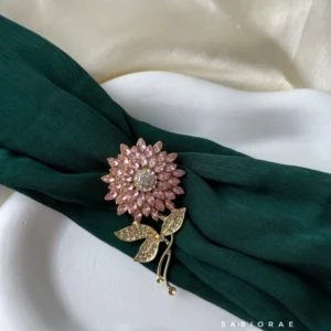 Pink Crystal Bloom Brooch