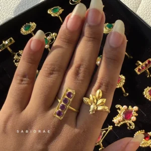 Golden Leaf Cluster Ring