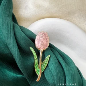 Pink Tulip Brooch