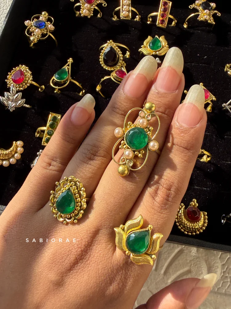 Green Lotus Ring