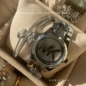 Argent Emblem Watch & Vine Bangle Combo