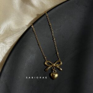 Bowed Heart Necklace