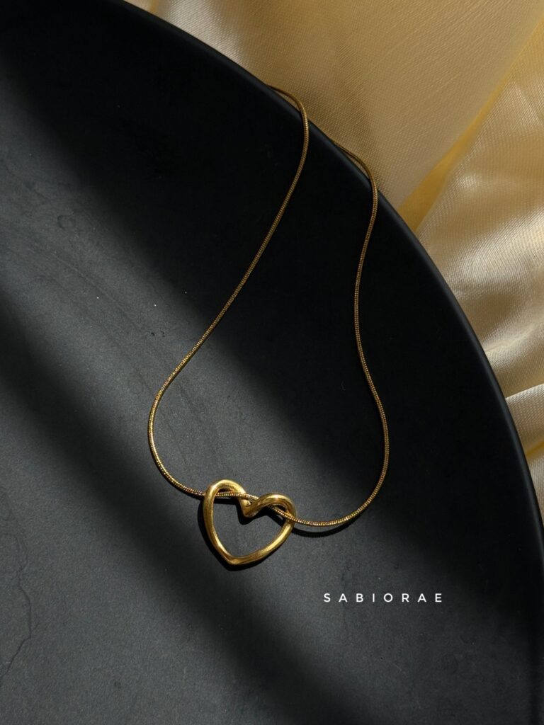 Minimal Heartline Necklace