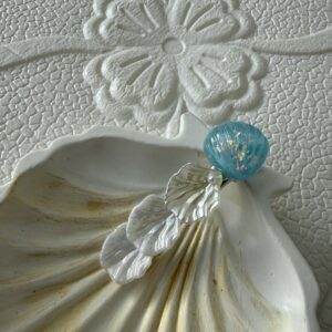 Shell & Leaf Garland Clip — Turquoise