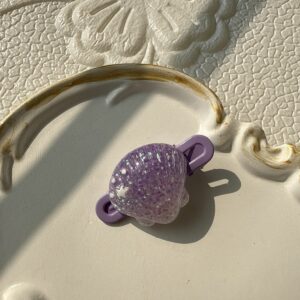 Glitter Shell Claw Clip — Lilac