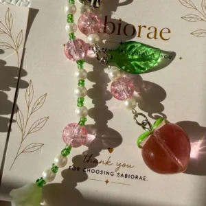 Resin Fruit Leaf Bag Charm