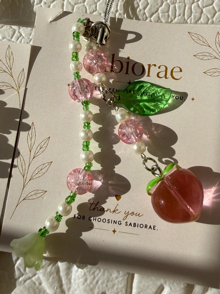Resin Fruit Leaf Bag Charm
