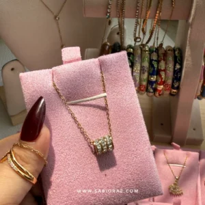 Floral Cylinder Necklace