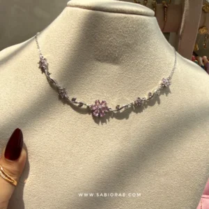 Cherry Blossom Necklace (Silver)