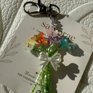 Pressed Flower Bouquet Bagcharm