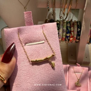 Bamboo Joint Gold Pendant