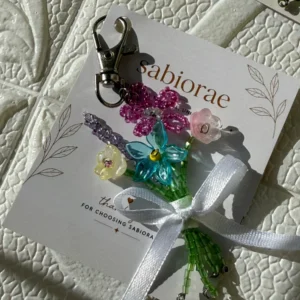 Pressed Flower Bag Charm